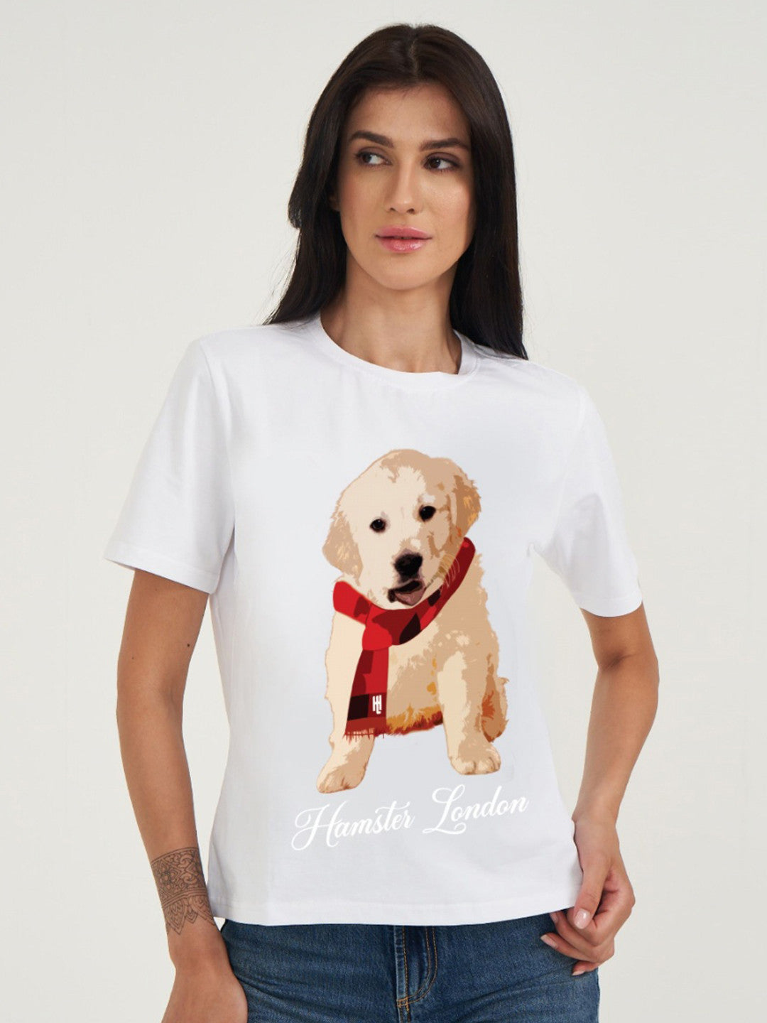 Hamster London Pup H Labrador T-shirt White & Lower Set