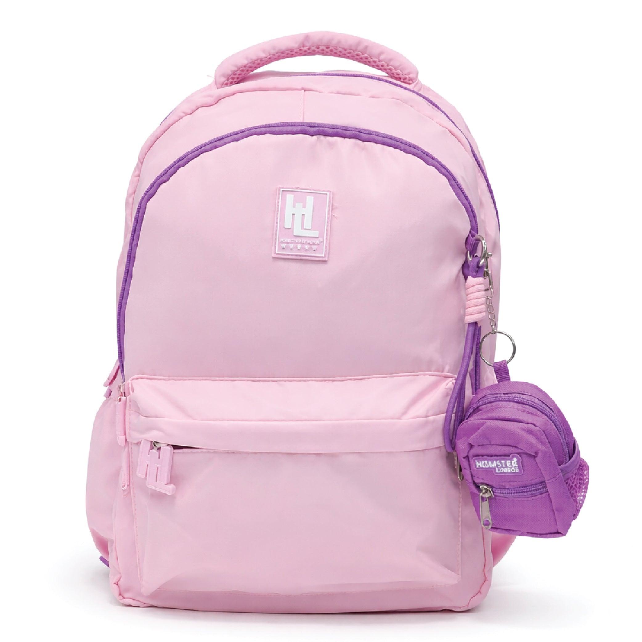 Hamster London Essential Backpack With Bag Charm Pink 16inch