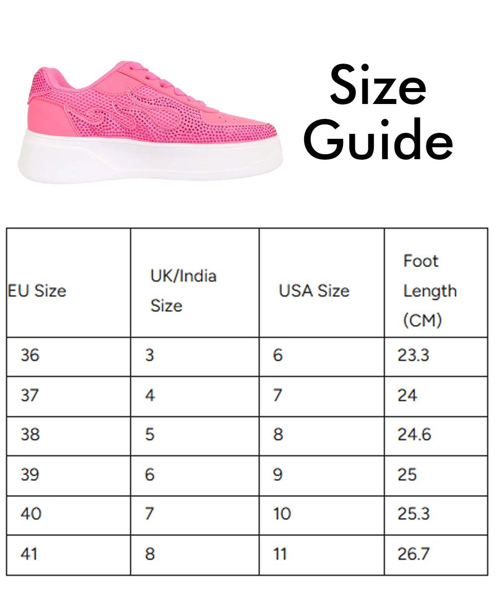 Hamster London Marcella Fire Hot Pink Party Sneakers
