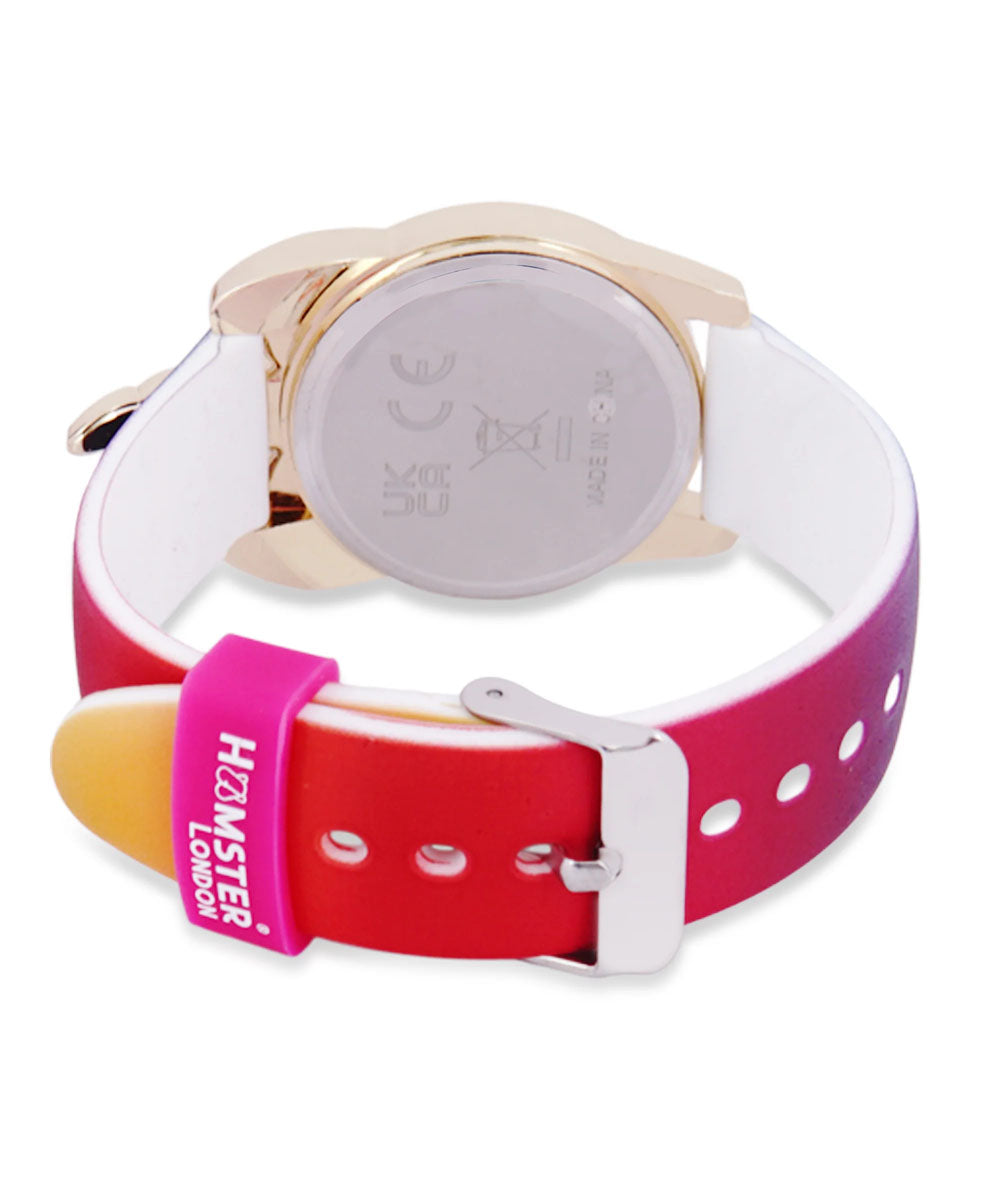 Hamster London Unicorn Princess Metal Flurry Pink Watch