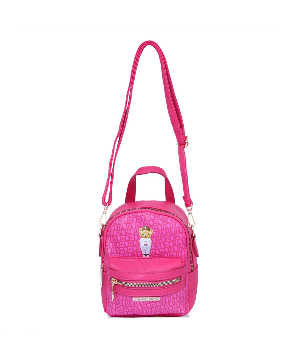 Hamster London Ted H Limited Edition Mini Satchel Bag Hot Pink