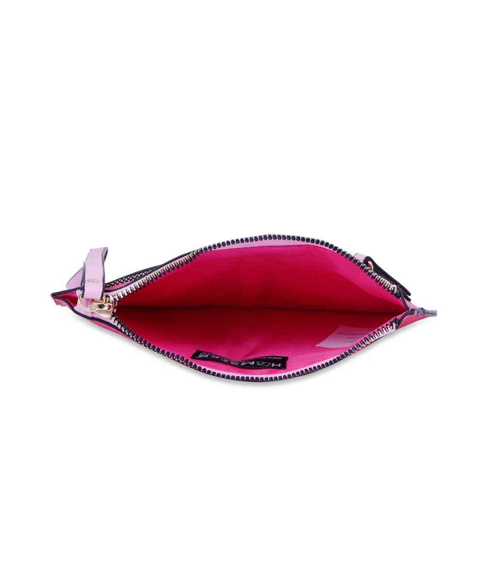 Hamster London Ted H Limited Edition Double Zip Pouch Hot Pink