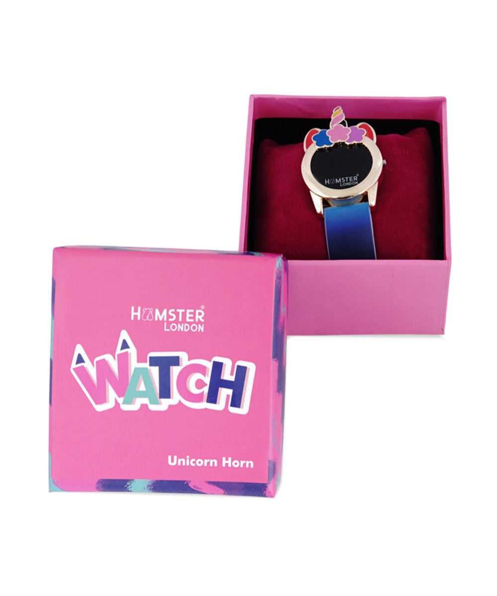 Hamster London Unicorn Princess Metal Flurry Pink Watch