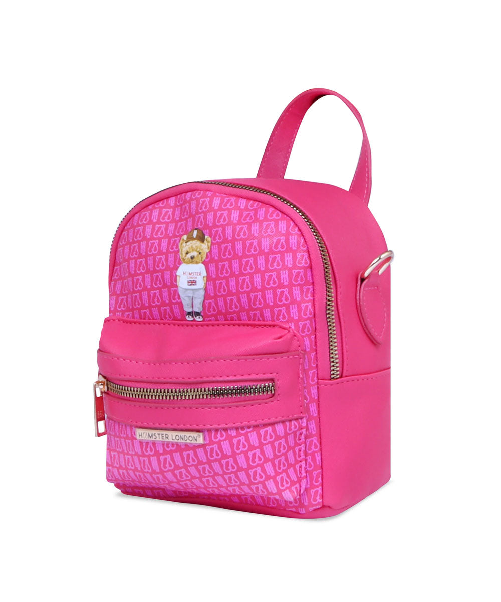 Hamster London Ted H Limited Edition Mini Satchel Bag Hot Pink