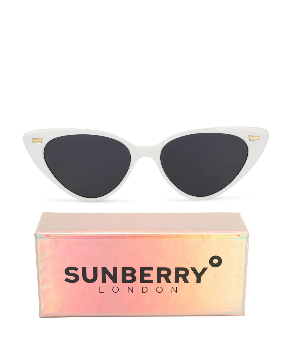 HL Sunberry VIP White Glasses With Free Case With Free Case