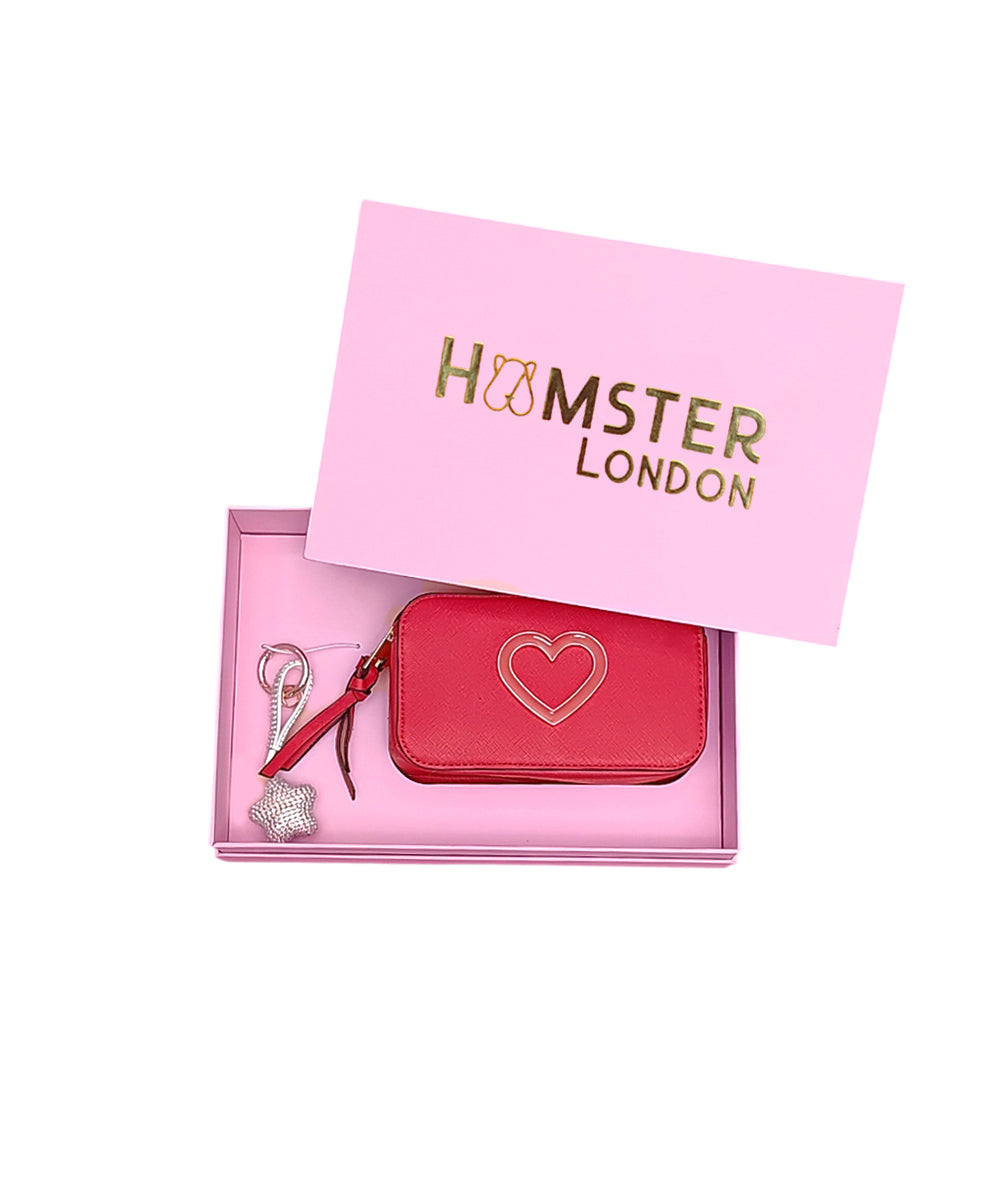 Hamster London Hot Pink Twist Sling & Charm Gift Box Set