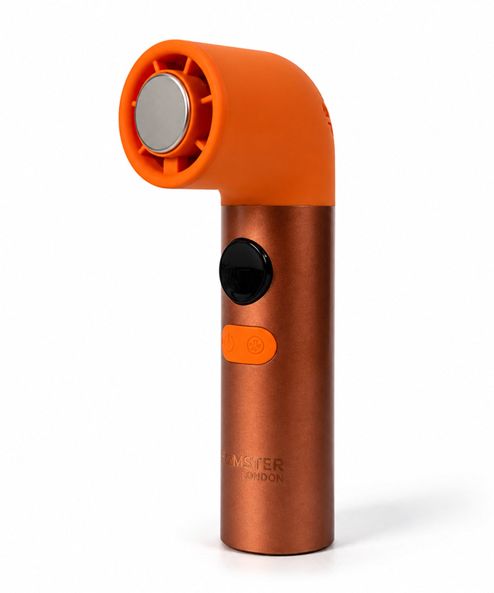 Hamster London Cold Compress Handheld Fan – Metallic Orange