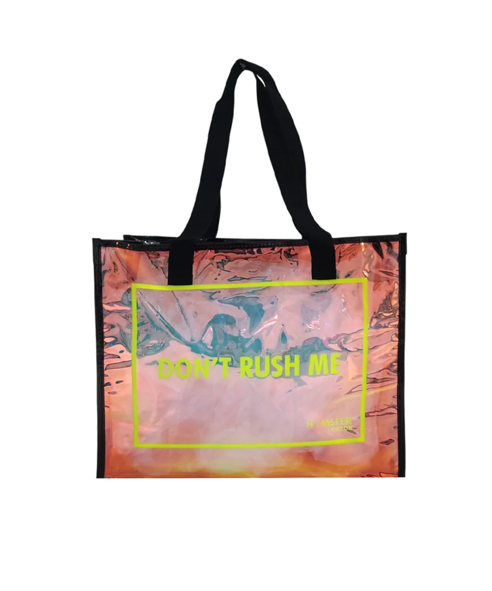 Hamster London Shiny Classic Don't Rush Me Tote Bag Black