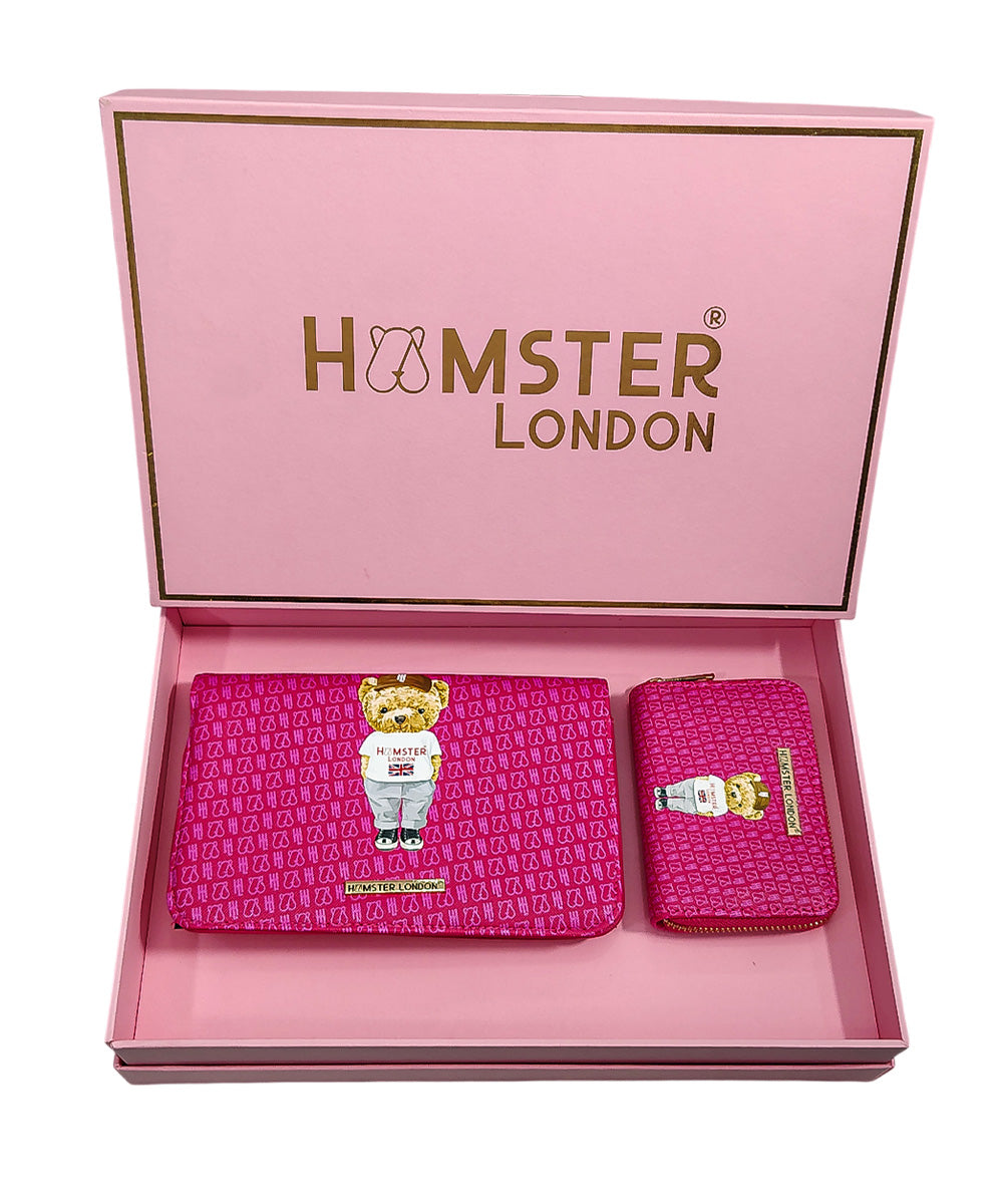 Hamster London limited edition Party Sling With Wallet Gift Hot Pink Box