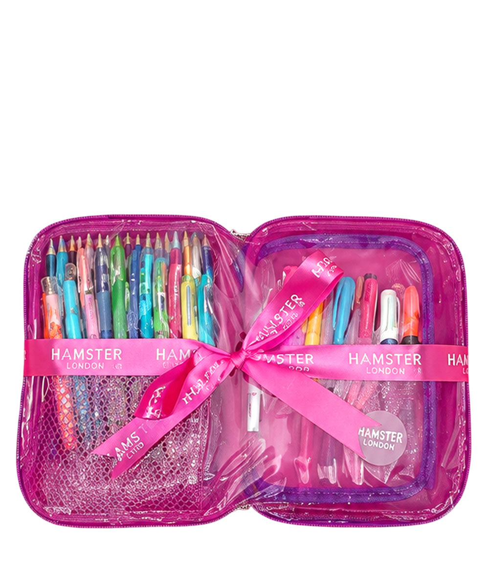 Hamster London Stationery Hardcase Combo All-in-One Creative Kit Unicorn Pink