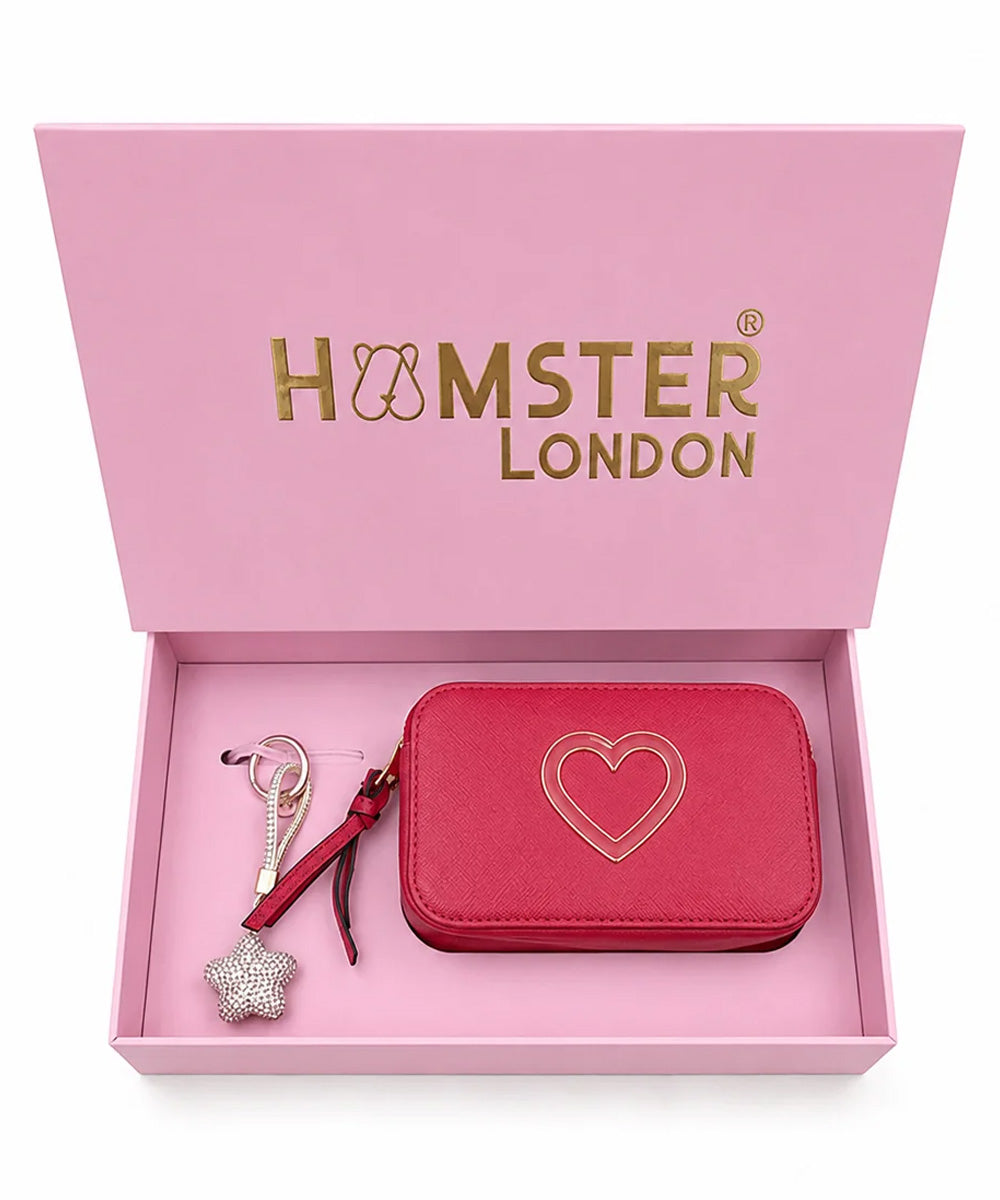 Hamster London Hot Pink Twist Sling & Charm Gift Box Set