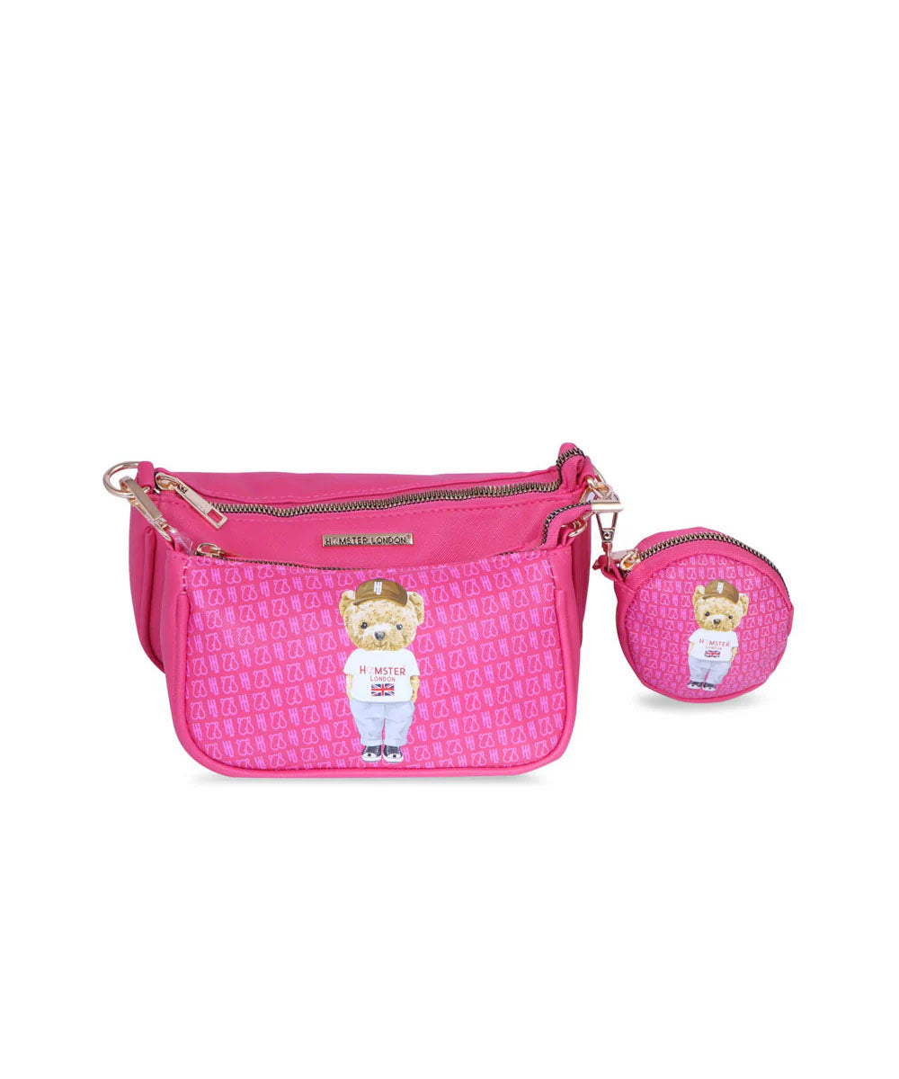 Hamster London Ted H Limited Edition Pouchette Sling Hot Pink