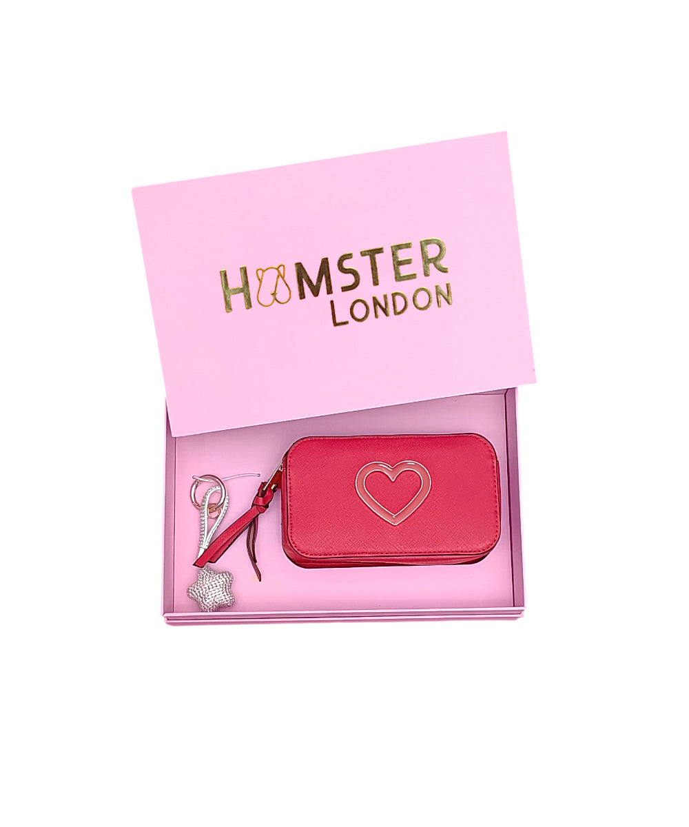 Hamster London Hot Pink Twist Sling & Charm Gift Box Set