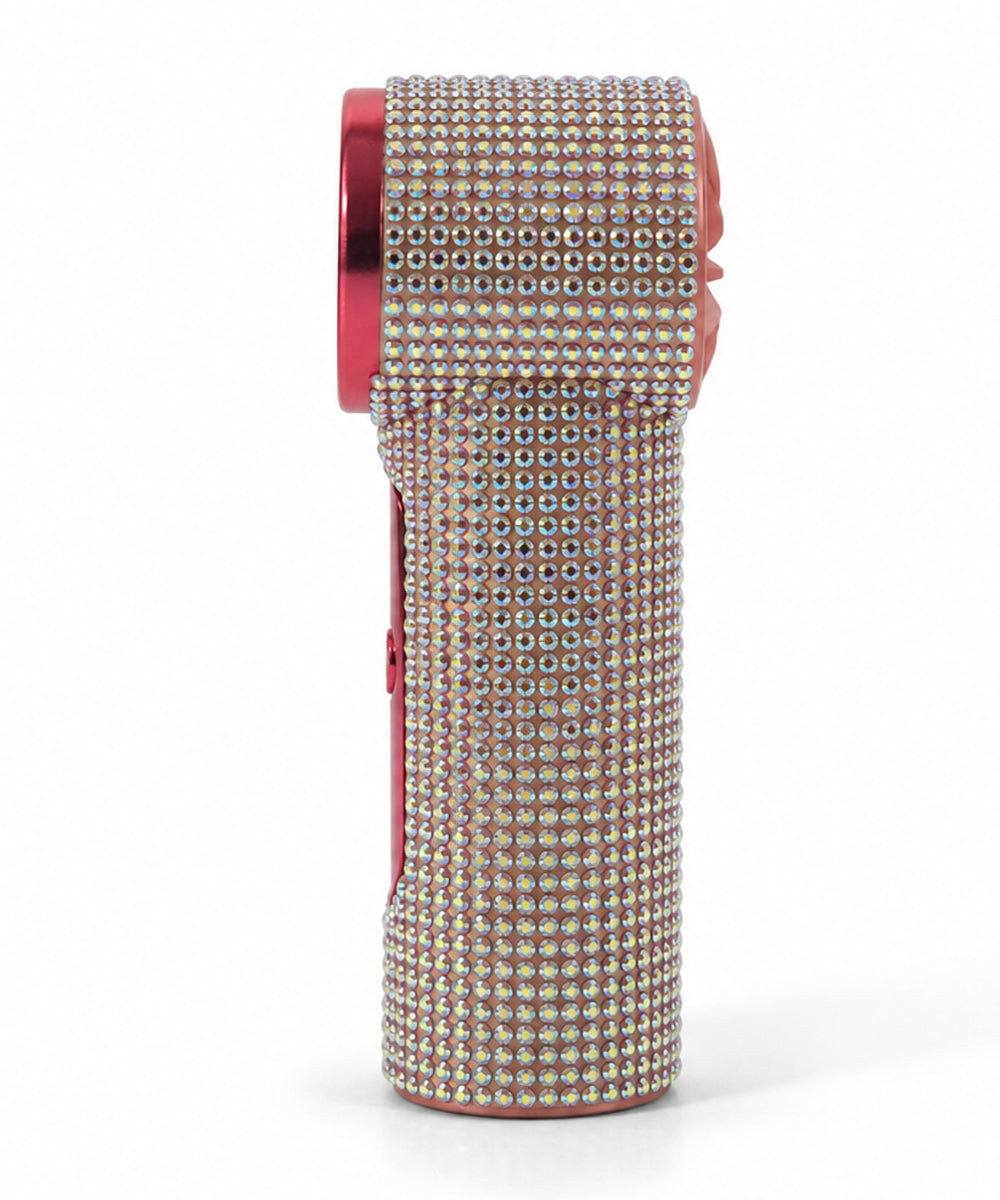 Hamster London Crystal Glam Cold Compress Handheld Fan – Red