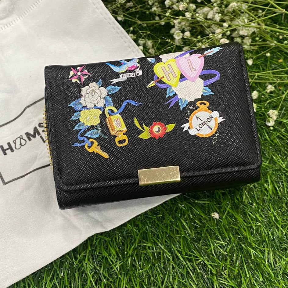 Hamster London Millionaire Victoria Bifold Wallet Black
