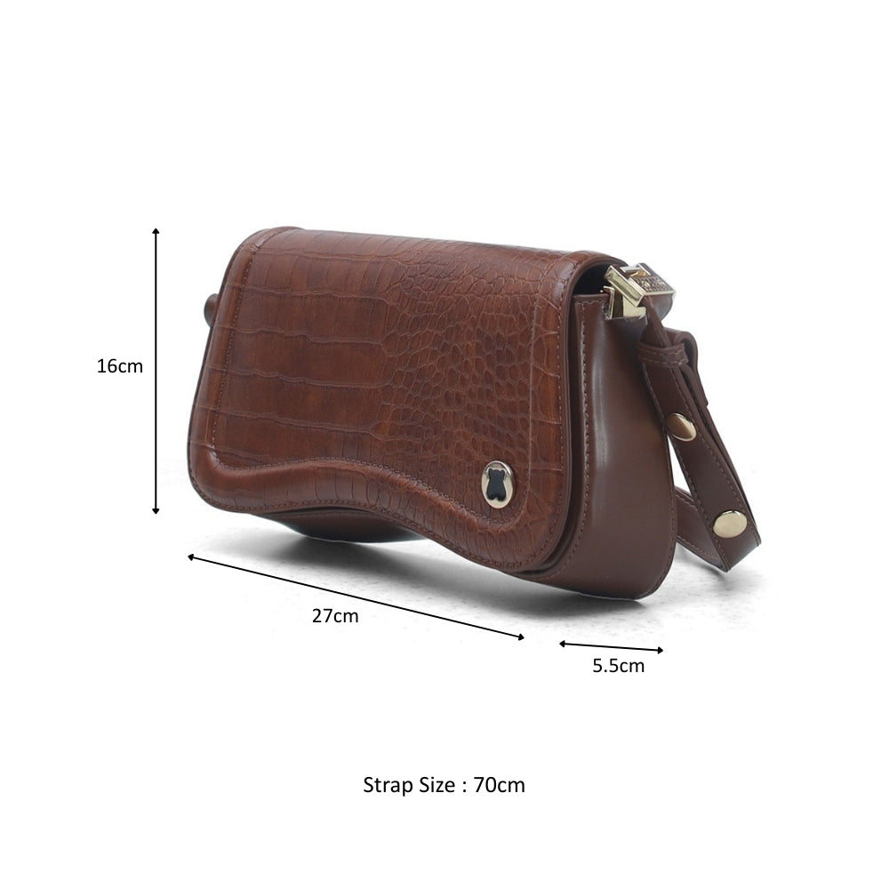 Hamster London Roma Shoulder Bag Brown