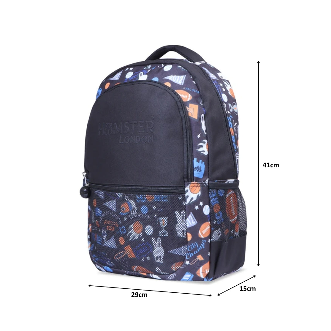 Hamster London School Bundle City Champ Backpack + Lunch Bag + Pouch + Sipper