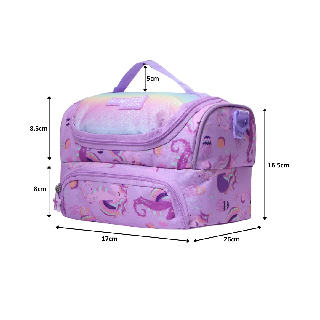 Hamster London School Bundle Twinkle Horn Backpack + Sling + Pouch + Sipper