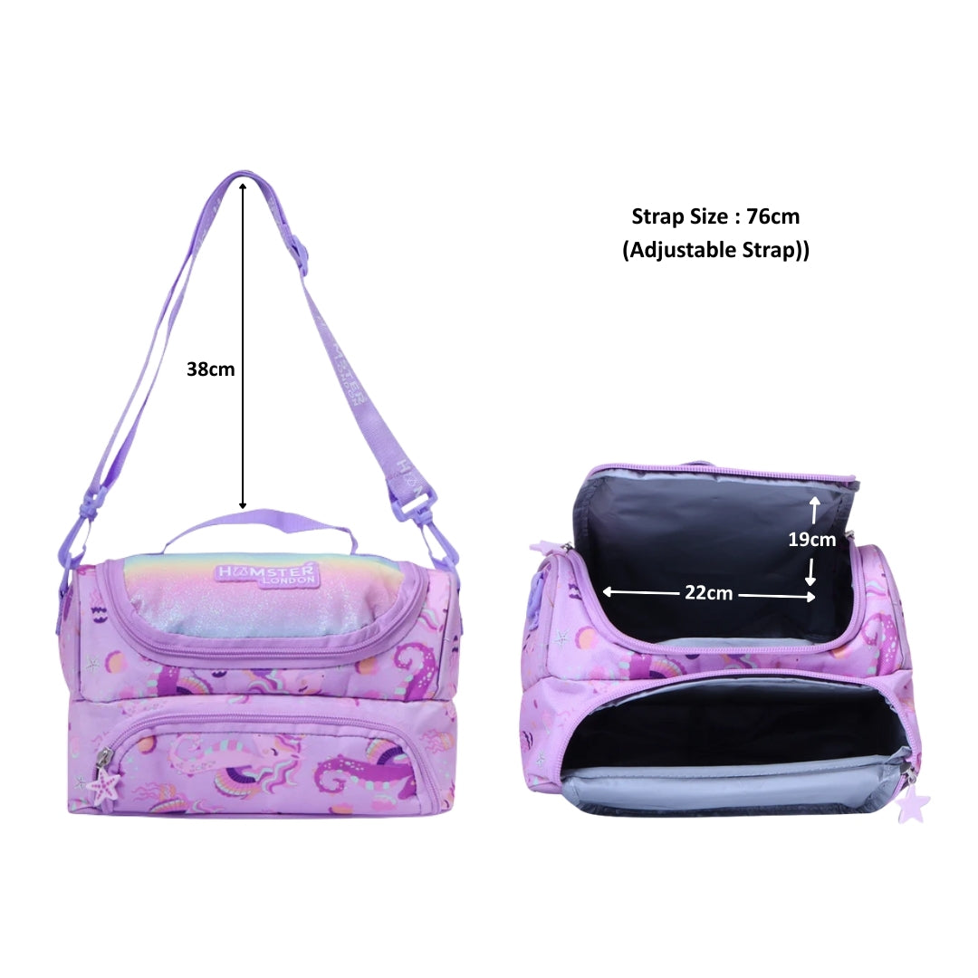 Hamster London School Bundle Twinkle Horn Backpack + Sling + Pouch + Sipper