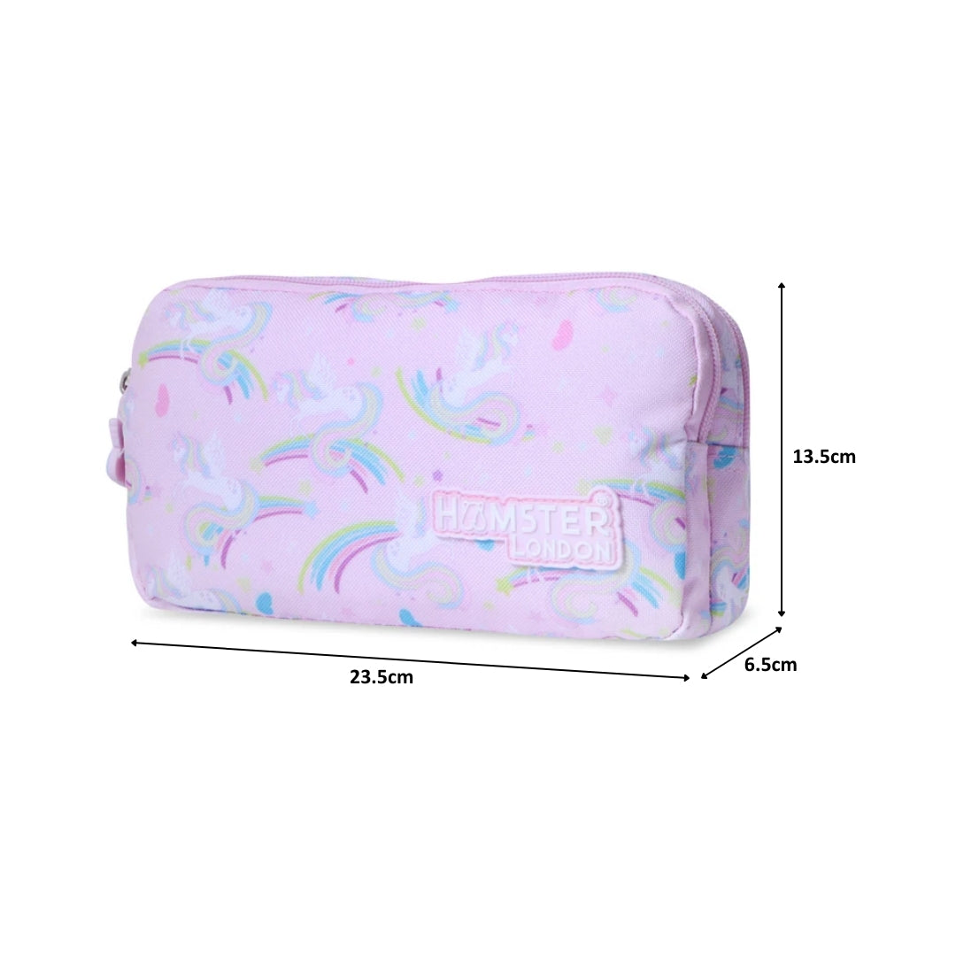 Hamster London School Bundle Perky Unicorn Backpack + Sling + Pouch + Sipper