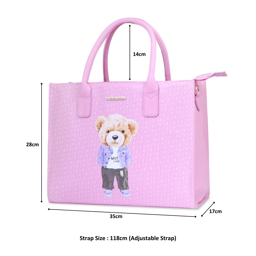 Hamster London Ted H Limited Edition Book Tote Light Pink