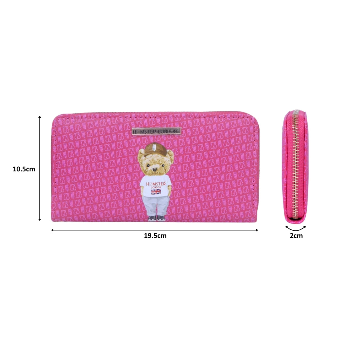 Hamster London Ted H Limited Edition Wallet Hot Pink
