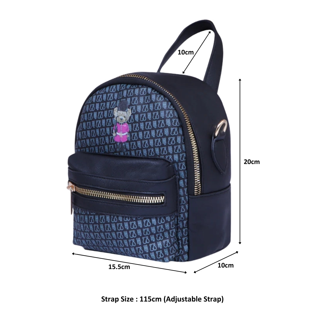 Hamster London Ted H Limited Edition Mini Satchel Bag Black