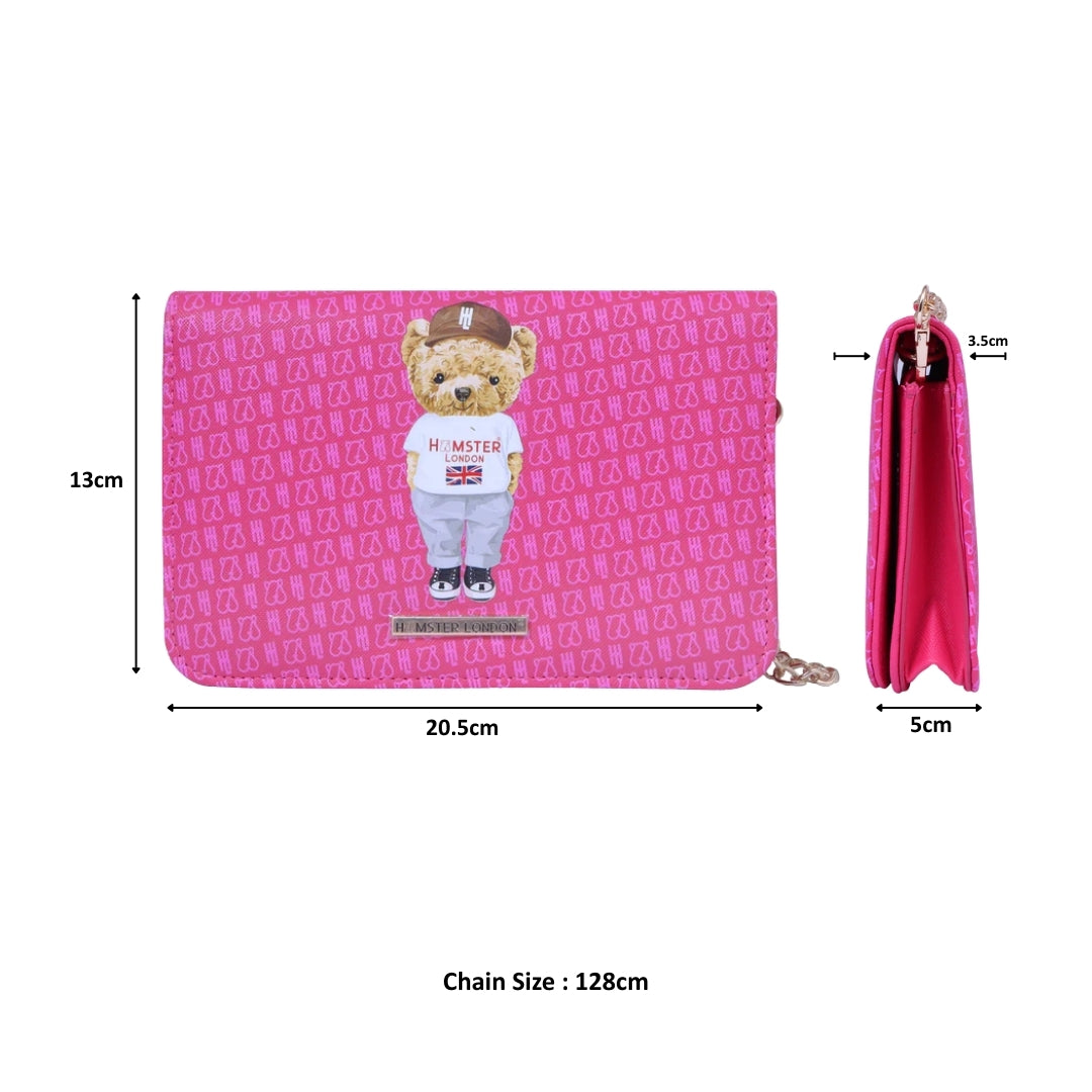 Hamster London Ted H Limited Edition Party Sling Hot Pink