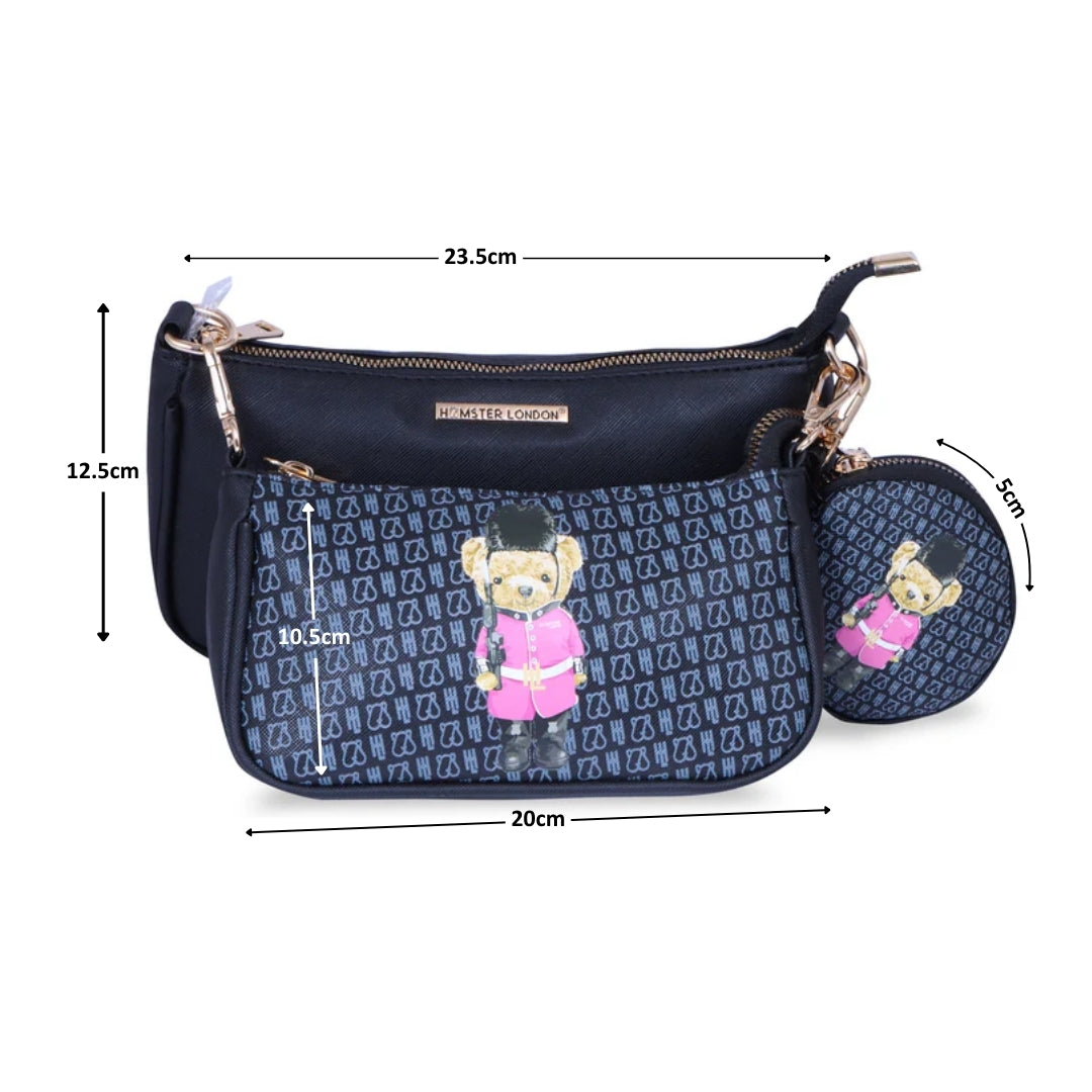 Hamster London Ted H Limited Edition Pouchette Sling Black