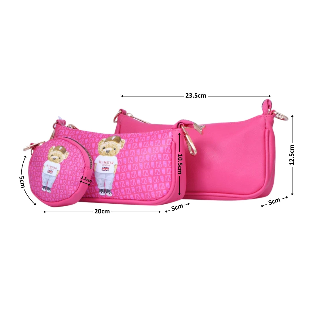 Hamster London Ted H Limited Edition Pouchette Sling Hot Pink