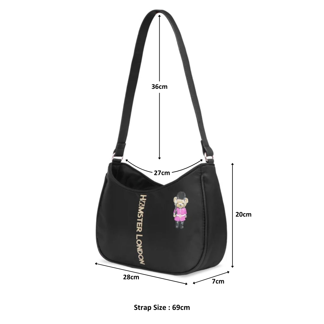 Hamster London Ted H Limited Edition Shoulder Bag Black