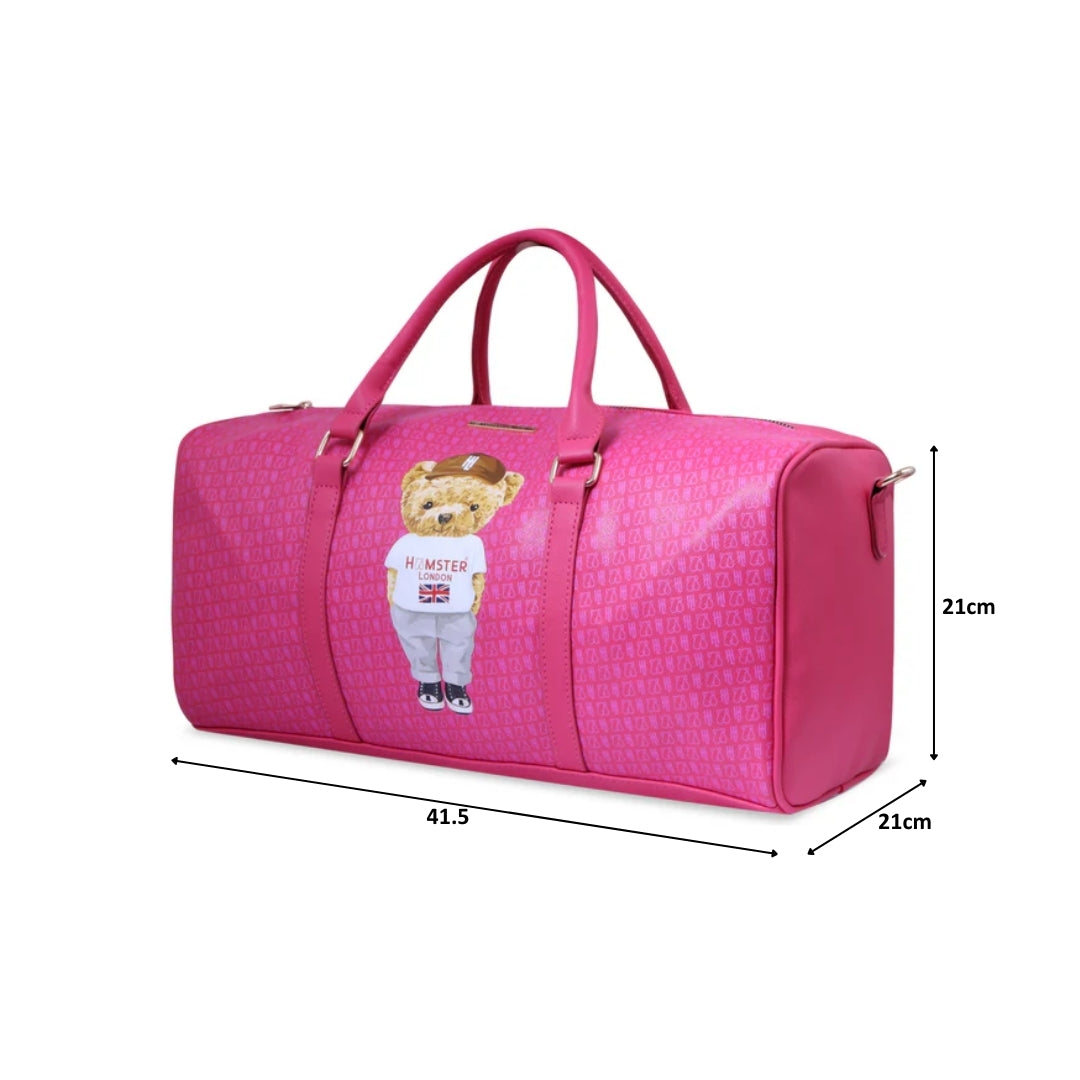Hamster London Ted H Limited Edition PU Duffle Hot Pink