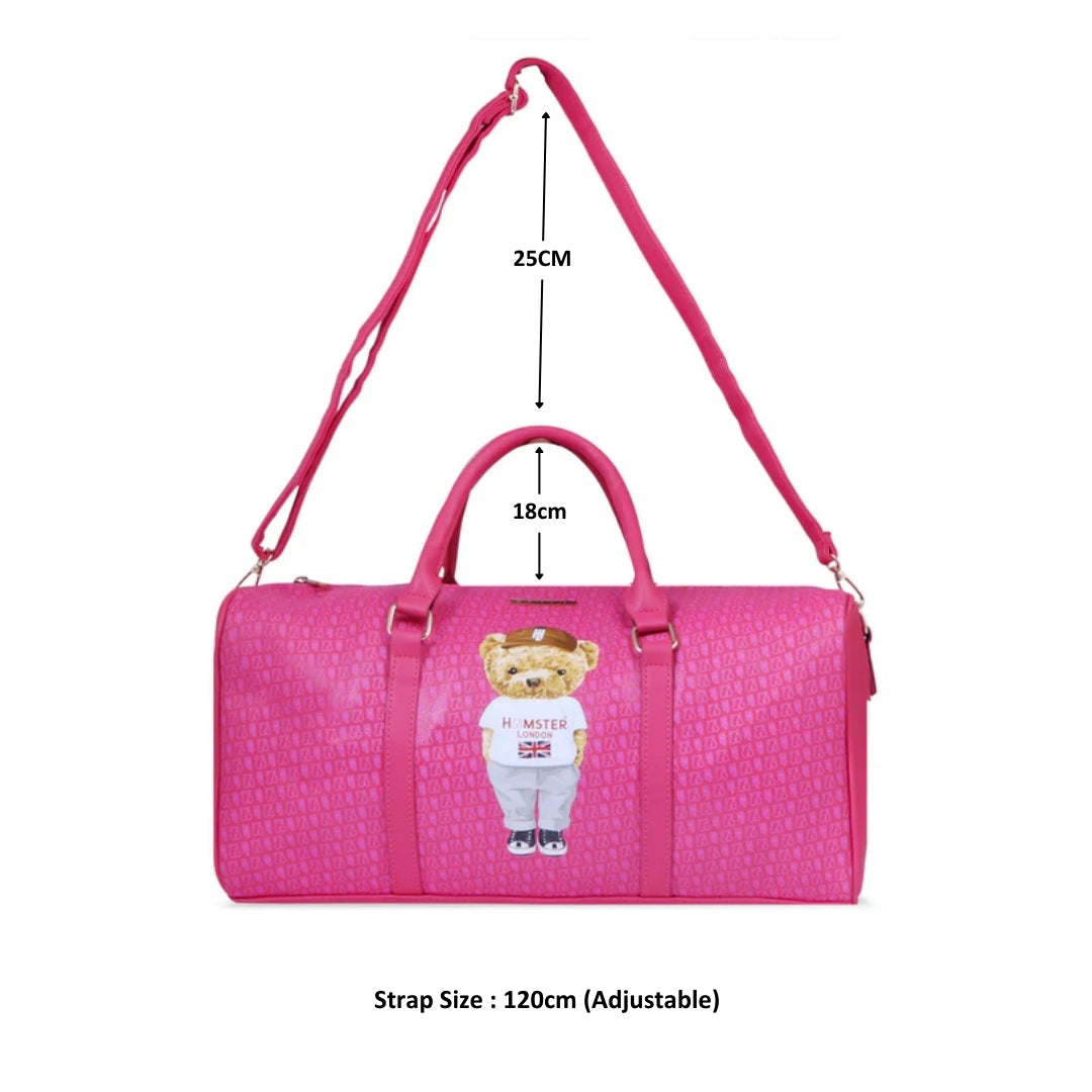 Hamster London Ted H Limited Edition PU Duffle Hot Pink