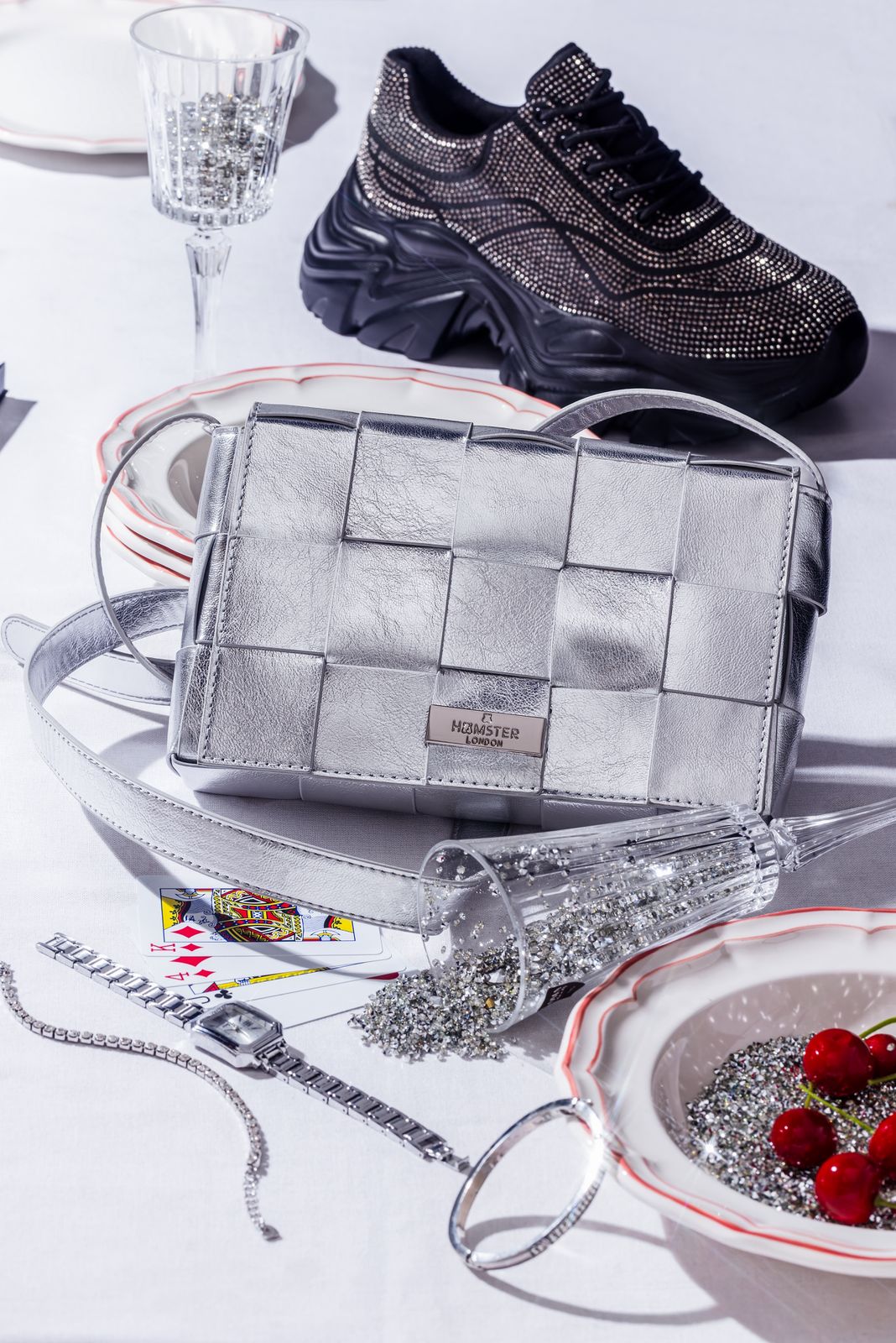 Hamster London Beverley Stellina Crossbody Silver
