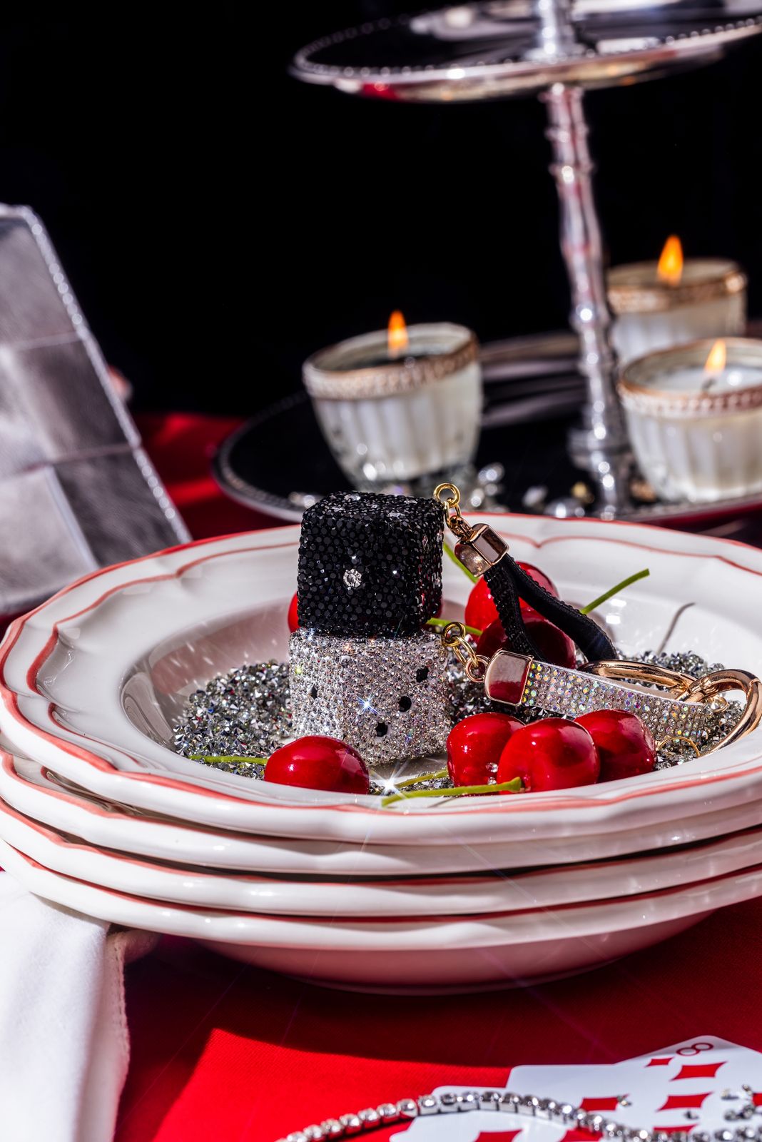 Hamster London Trinkets Dice Key Charm Silver