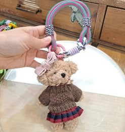 Hamster London Luxe Soft Cute Cafe Bear Bag Charm