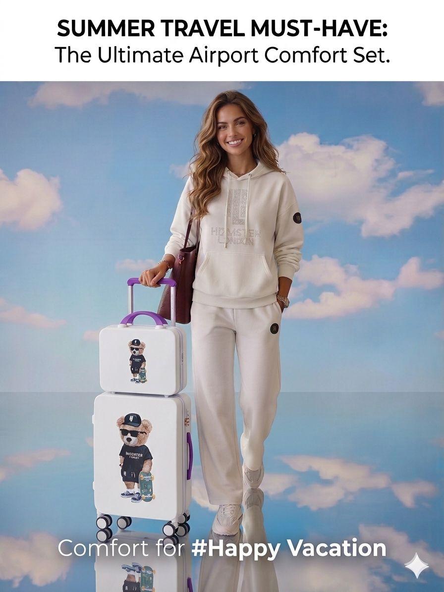 Hamster London Kolo Hoodie & Lower Co-ord Set – White