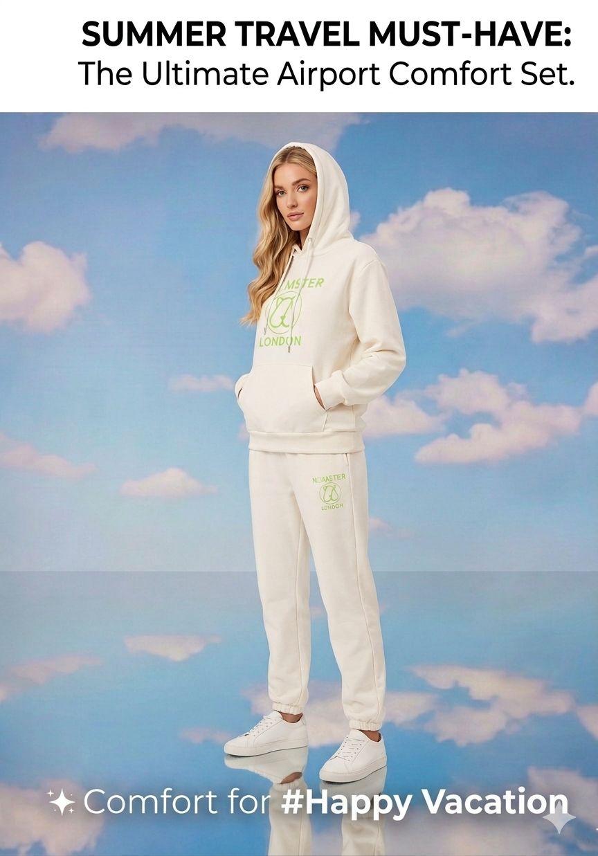 Hamster London Teddy Neon Hoodie Coord Set White