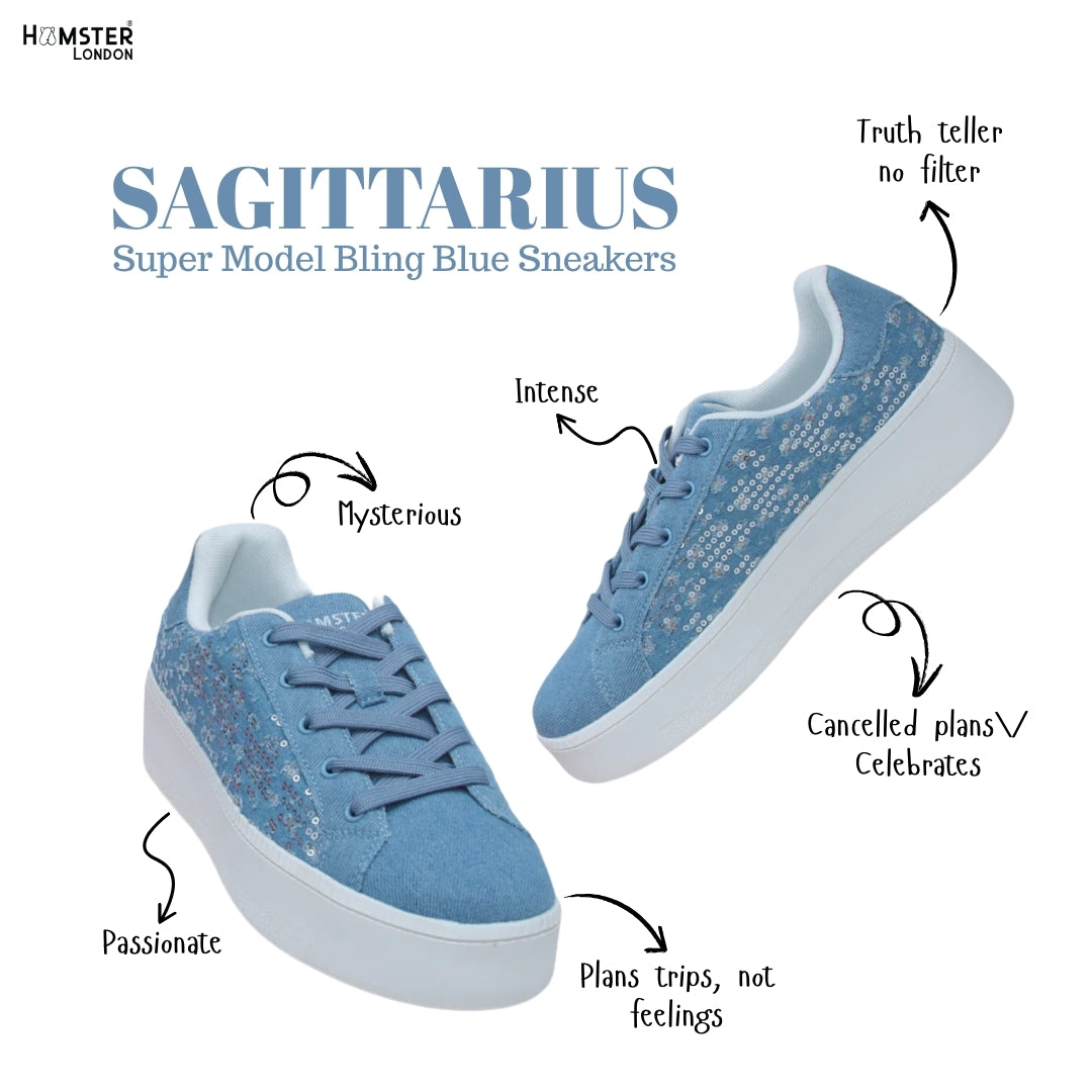 Hamster London Super Model Bling Blue Sneakers