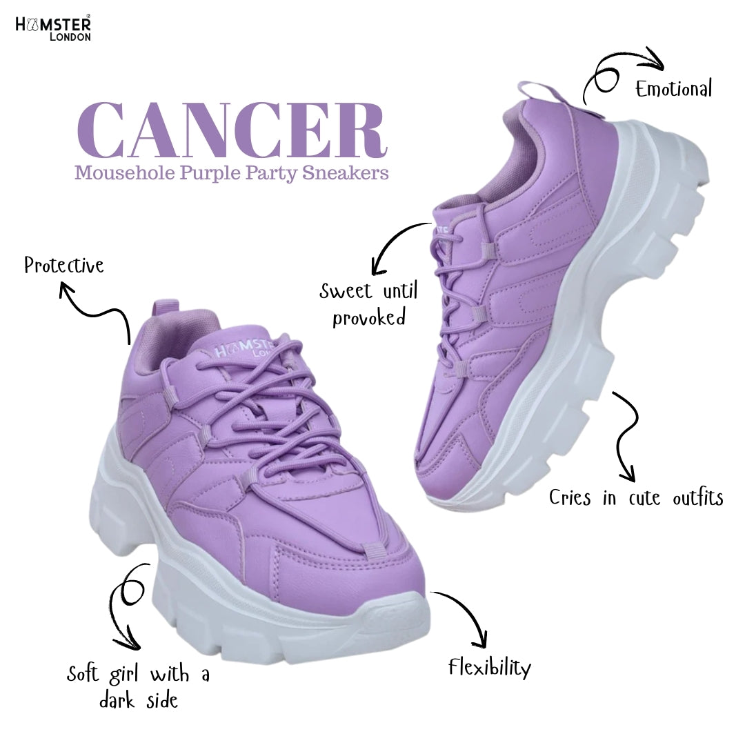 Hamster London Mousehole Purple Party Sneakers