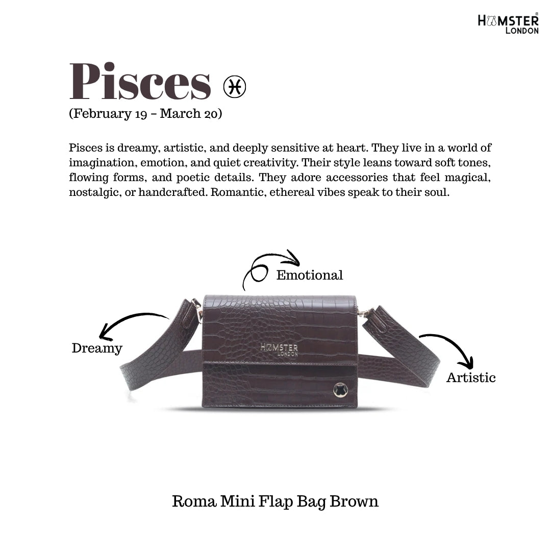 Hamster London Roma Mini Flap Bag Brown