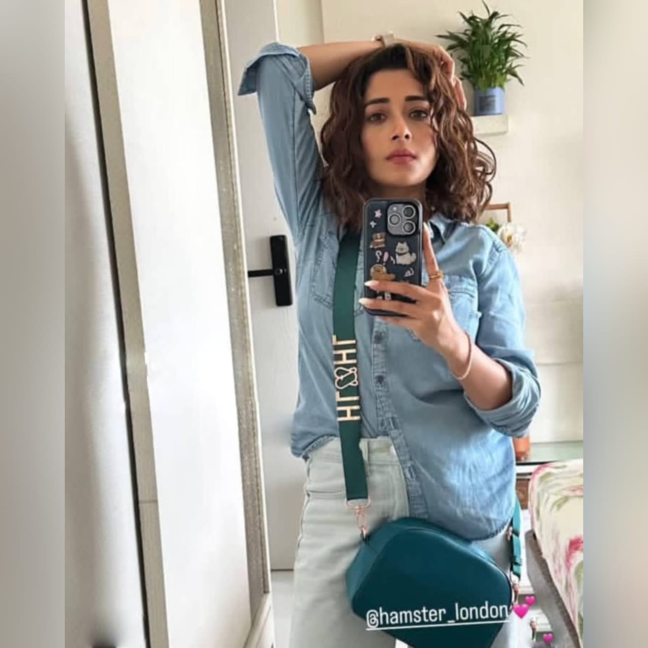 Hamster London Melissa Luna Cross Body Sling Bag Teal