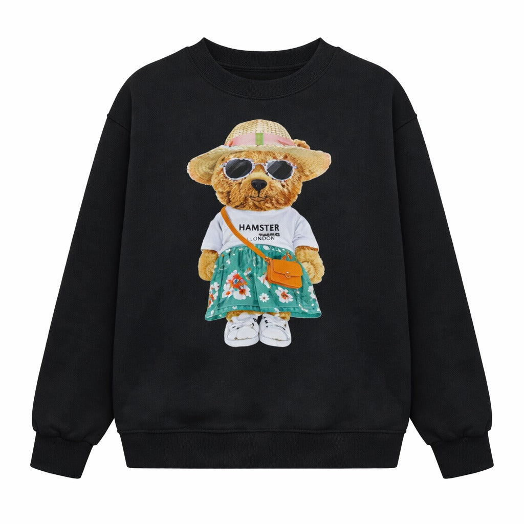 Hamster London Ted H Holiday Black Sweatshirt
