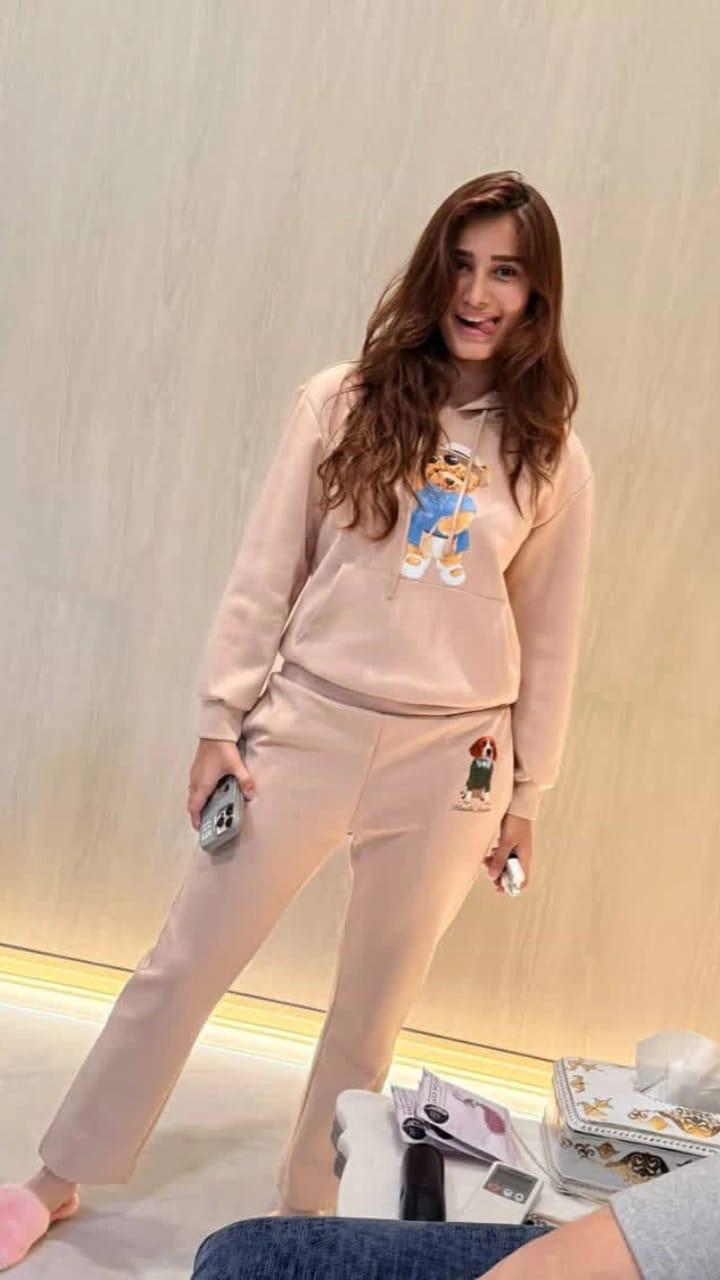 Hamster London Ted H Holiday Beige Hoodie & Lower Cord Set
