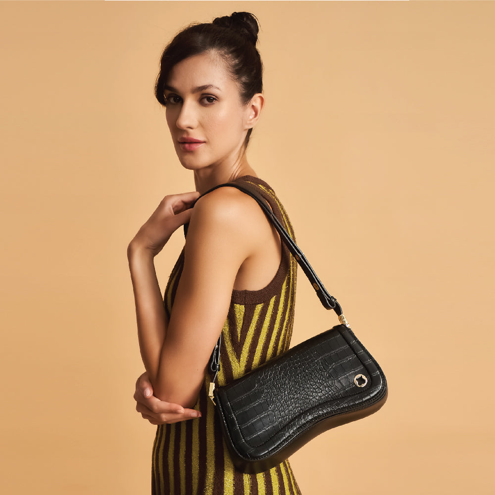 Hamster London Roma Shoulder Bag Black
