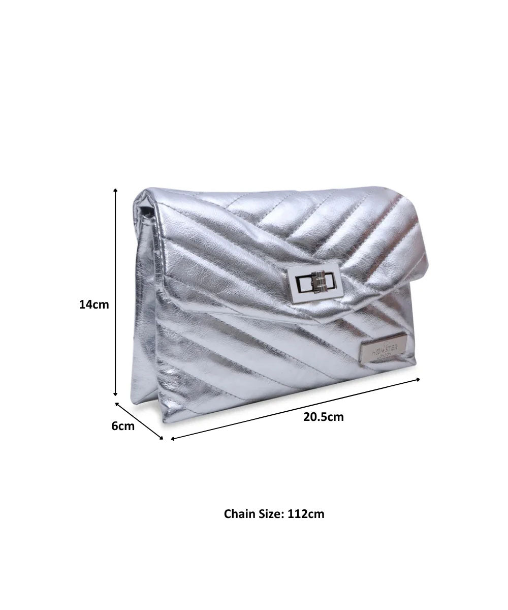 Hamster London Bea Crossbody Bag Silver