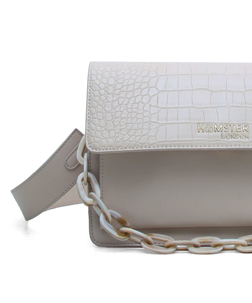 Hamster London Roma Flap Bag Beige