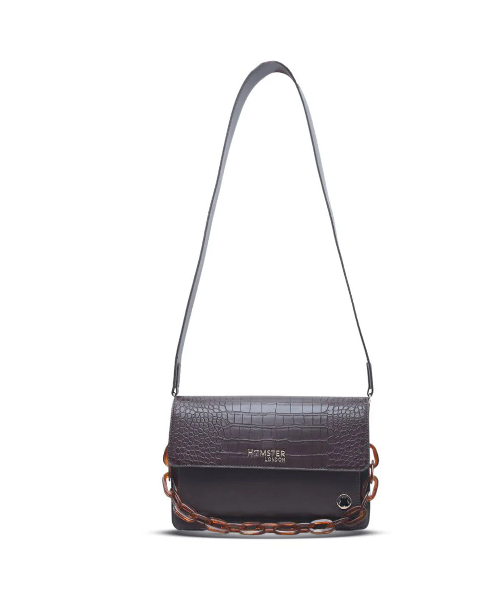 Hamster London Roma Flap Bag Brown