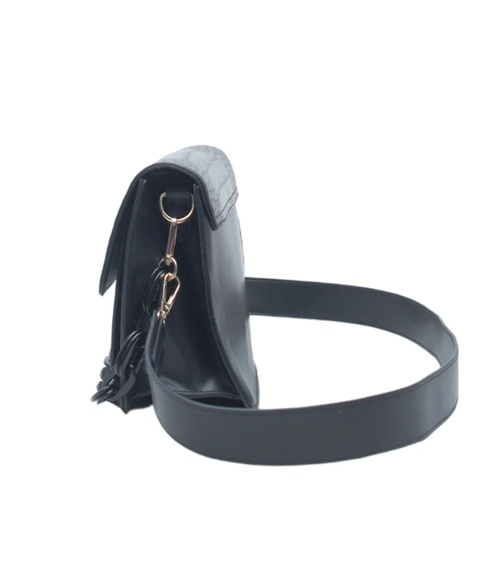 Hamster London Roma Flap Bag Black