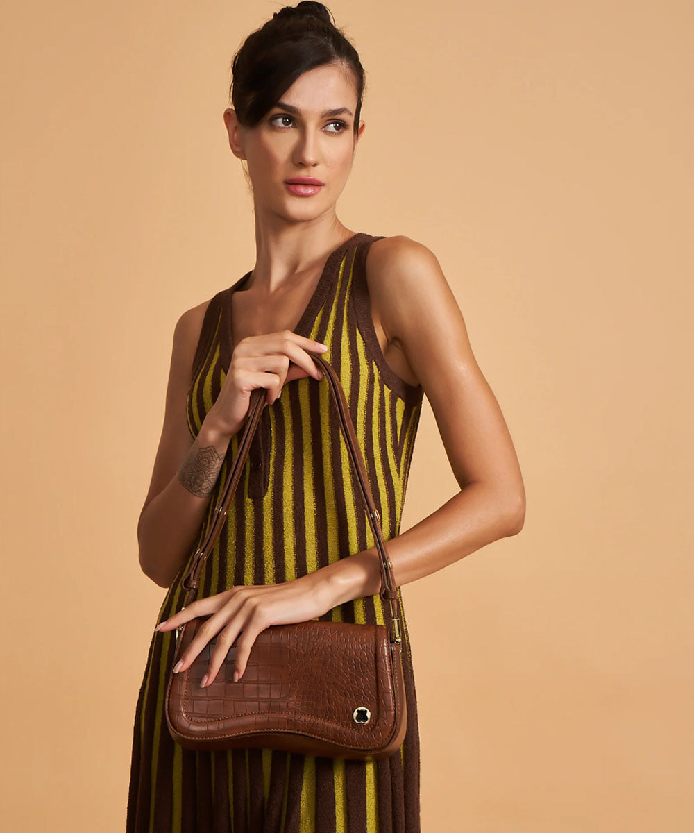Hamster London Roma Shoulder Bag Brown